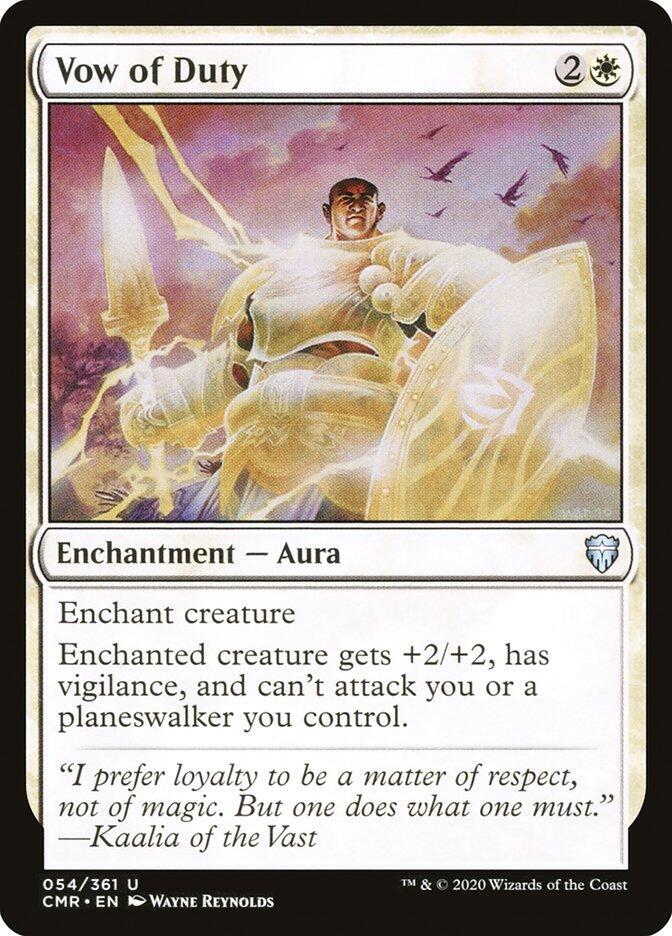 Vow of Duty 54 card from Commander Legends