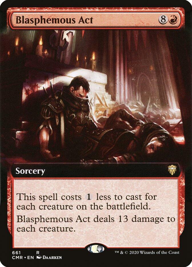 Blasphemous Act (Extended Art) 661 card from Commander Legends
