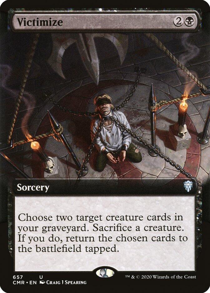 Victimize (Extended Art) 657 card from Commander Legends