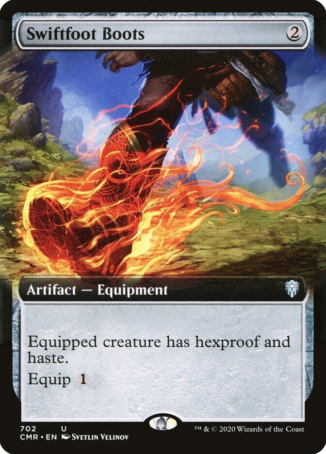 Swiftfoot Boots (Extended Art) 702 card from Commander Legends