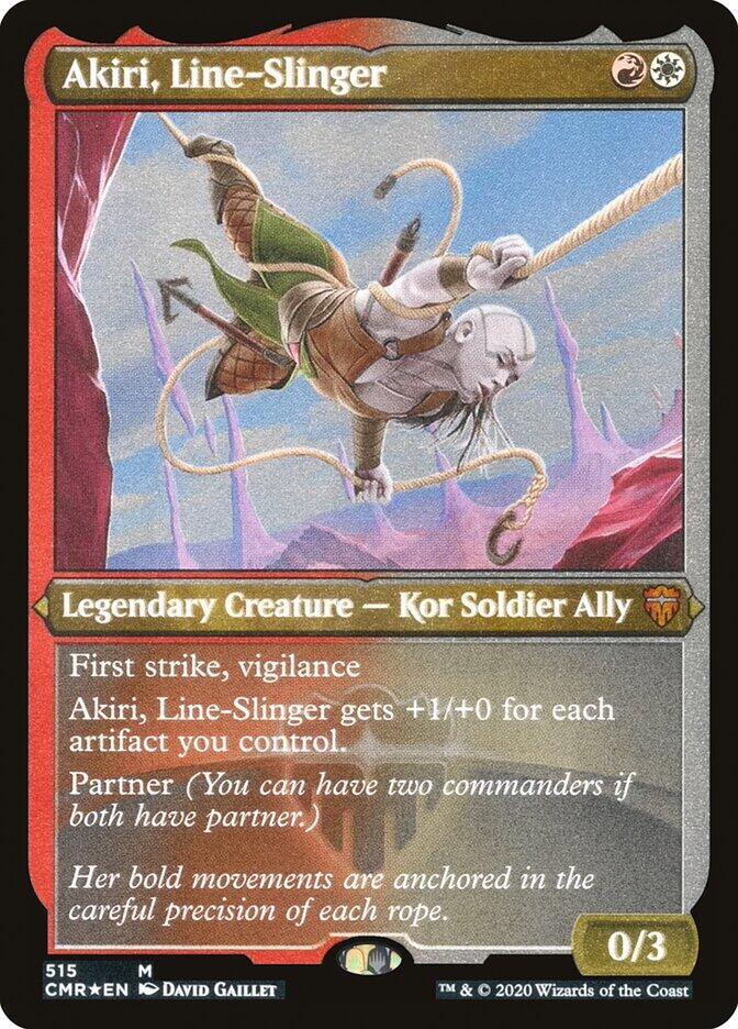 Akiri, Line-Slinger (Foil Etched) 515 card from Commander Legends