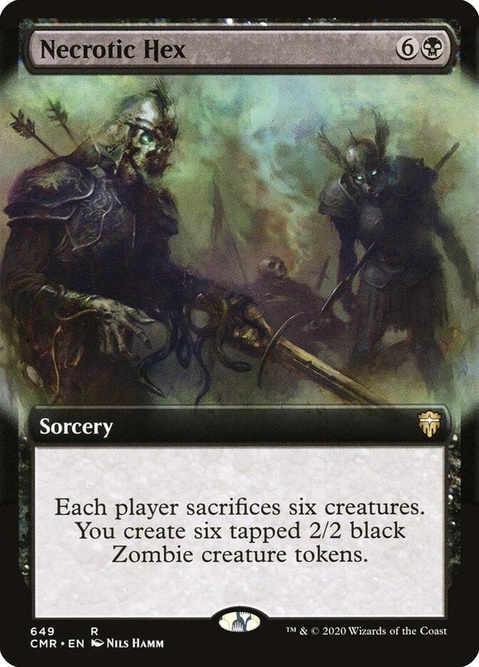 Necrotic Hex (Extended Art) 649 card from Commander Legends