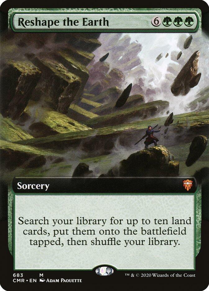 Reshape the Earth (Extended Art) 683 card from Commander Legends