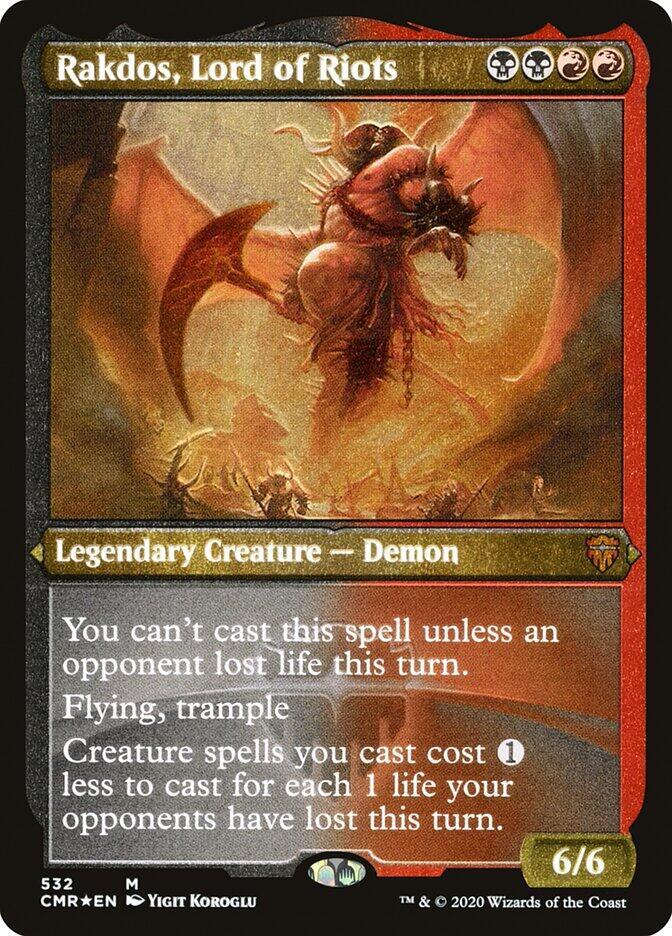 Rakdos, Lord of Riots (Foil Etched) 532 card from Commander Legends