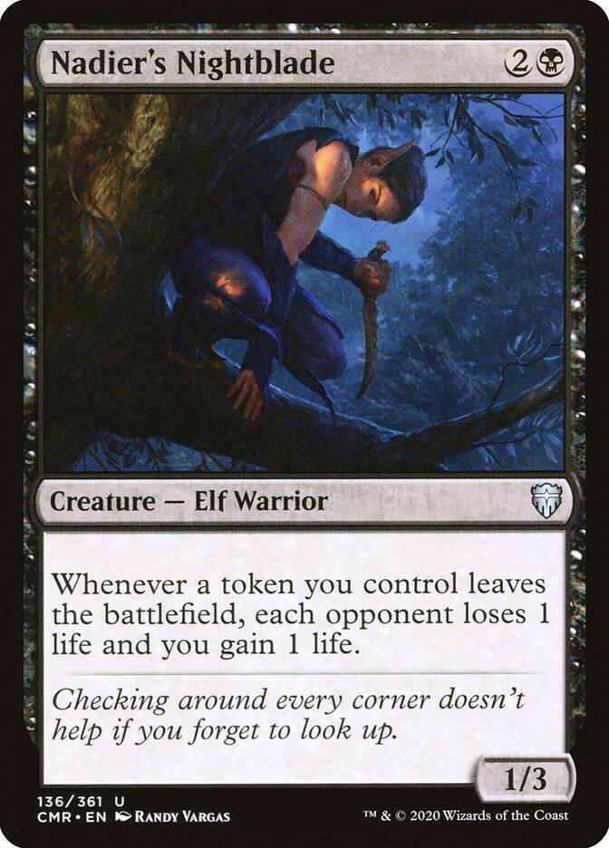 Nadier's Nightblade 136 card from Commander Legends