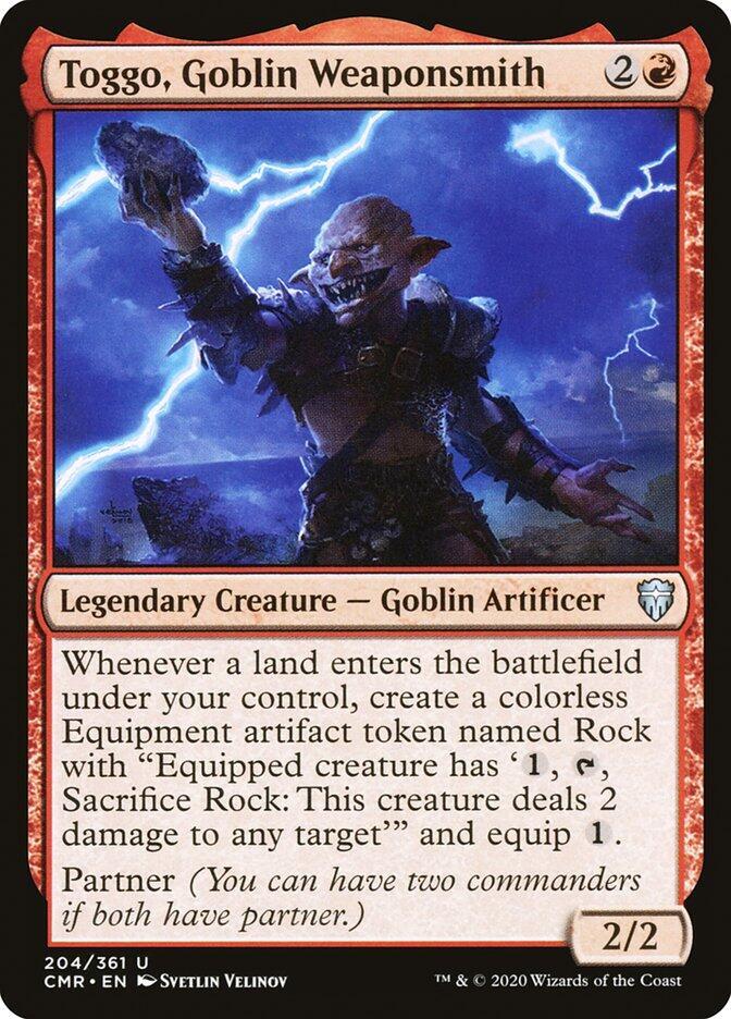 Toggo, Goblin Weaponsmith 204 card from Commander Legends