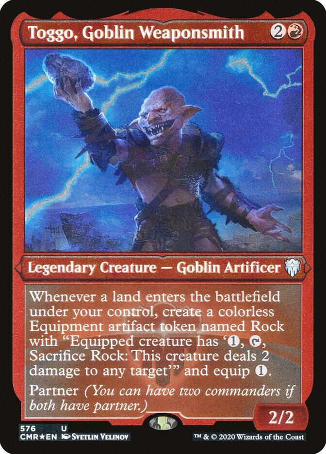Toggo, Goblin Weaponsmith (Foil Etched) 576 card from Commander Legends