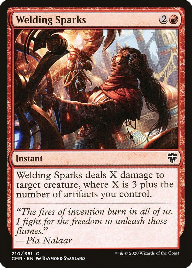 Welding Sparks 210 card from Commander Legends