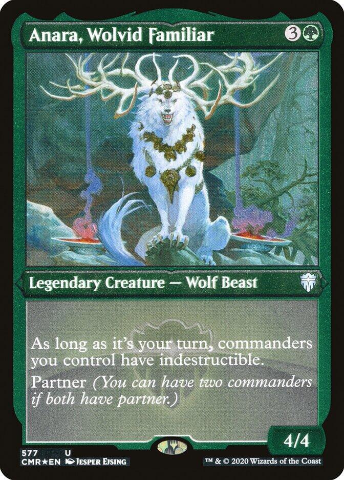 Anara, Wolvid Familiar (Foil Etched) 577 card from Commander Legends