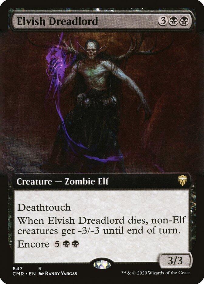 Elvish Dreadlord (Extended Art) 647 card from Commander Legends