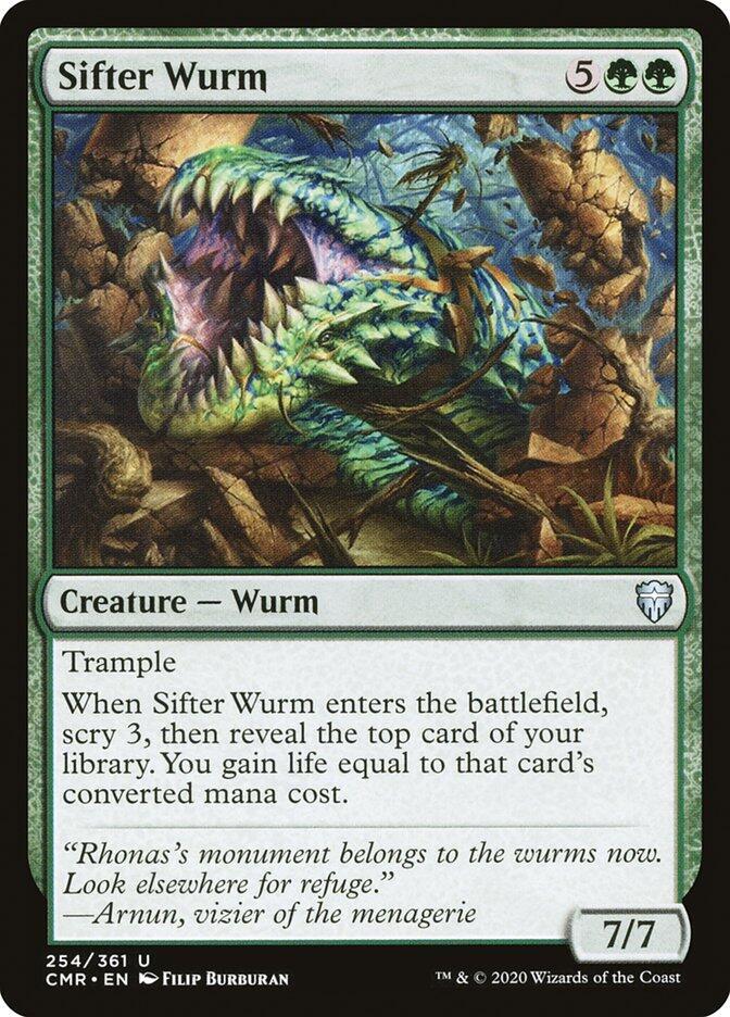 Sifter Wurm 254 card from Commander Legends