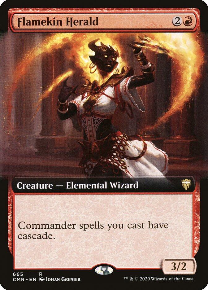 Flamekin Herald (Extended Art) 665 card from Commander Legends