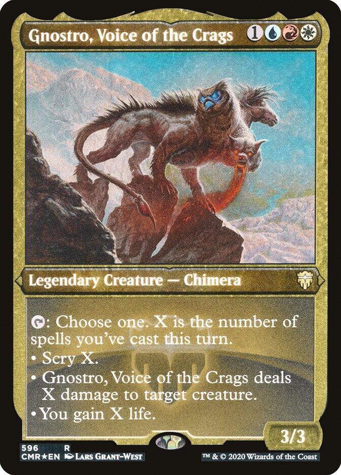 Gnostro, Voice of the Crags (Foil Etched) 596 card from Commander Legends
