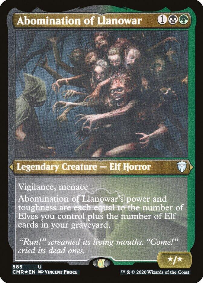 Abomination of Llanowar (Foil Etched) 585 card from Commander Legends