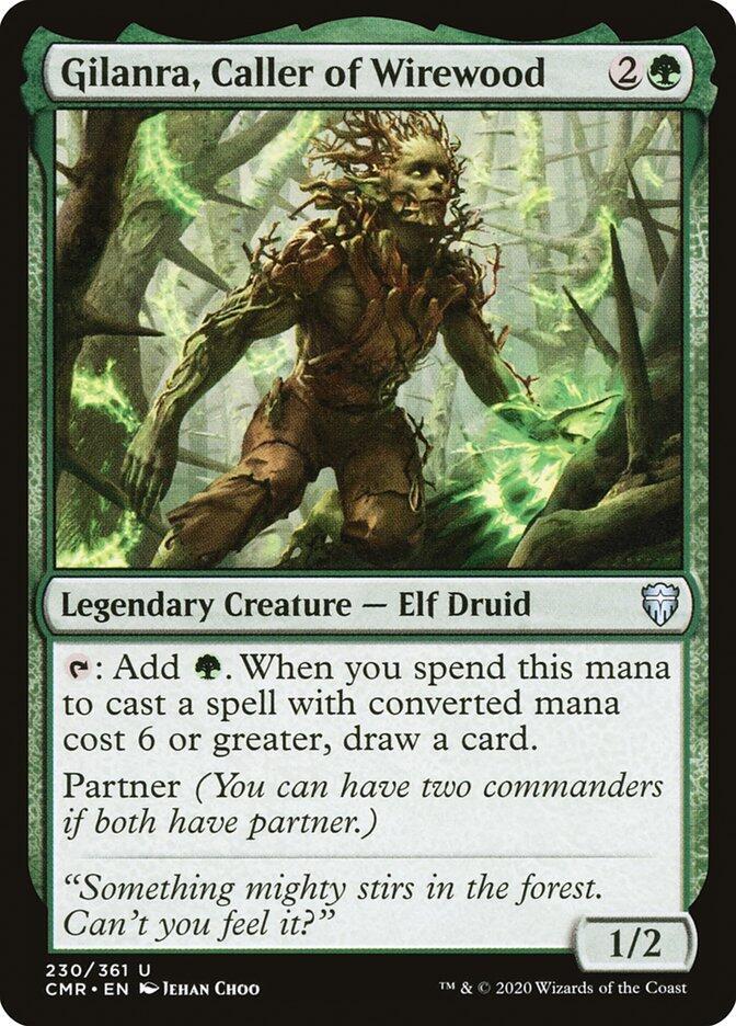 Gilanra, Caller of Wirewood 230 card from Commander Legends