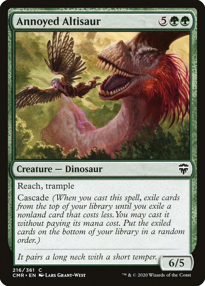 Annoyed Altisaur 216 card from Commander Legends