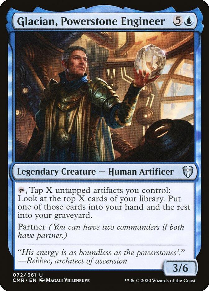 Glacian, Powerstone Engineer 72 card from Commander Legends