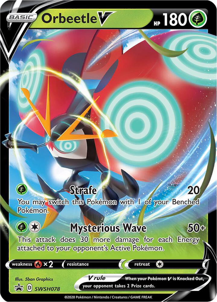 Orbeetle V SWSH078 card from SWSH: Sword & Shield Promo Cards