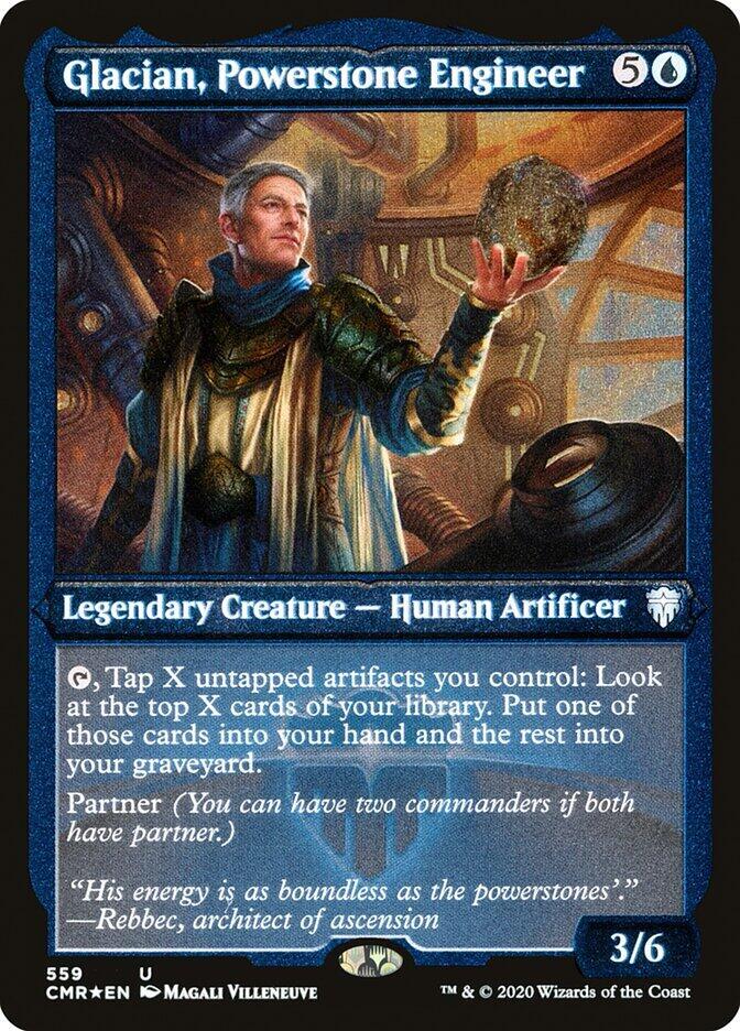 Glacian, Powerstone Engineer (Foil Etched) 559 card from Commander Legends