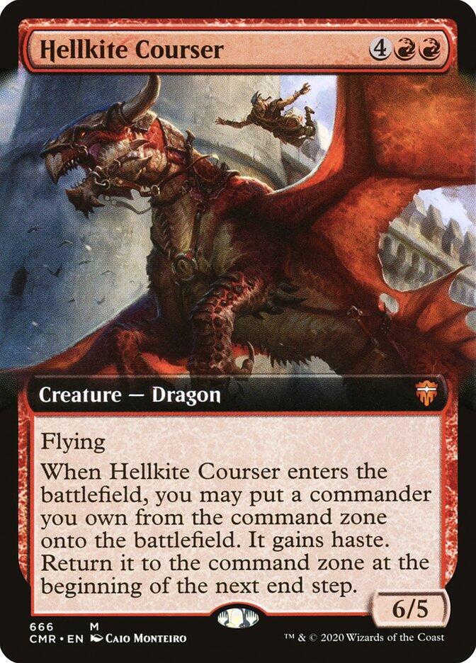 Hellkite Courser (Extended Art) 666 card from Commander Legends