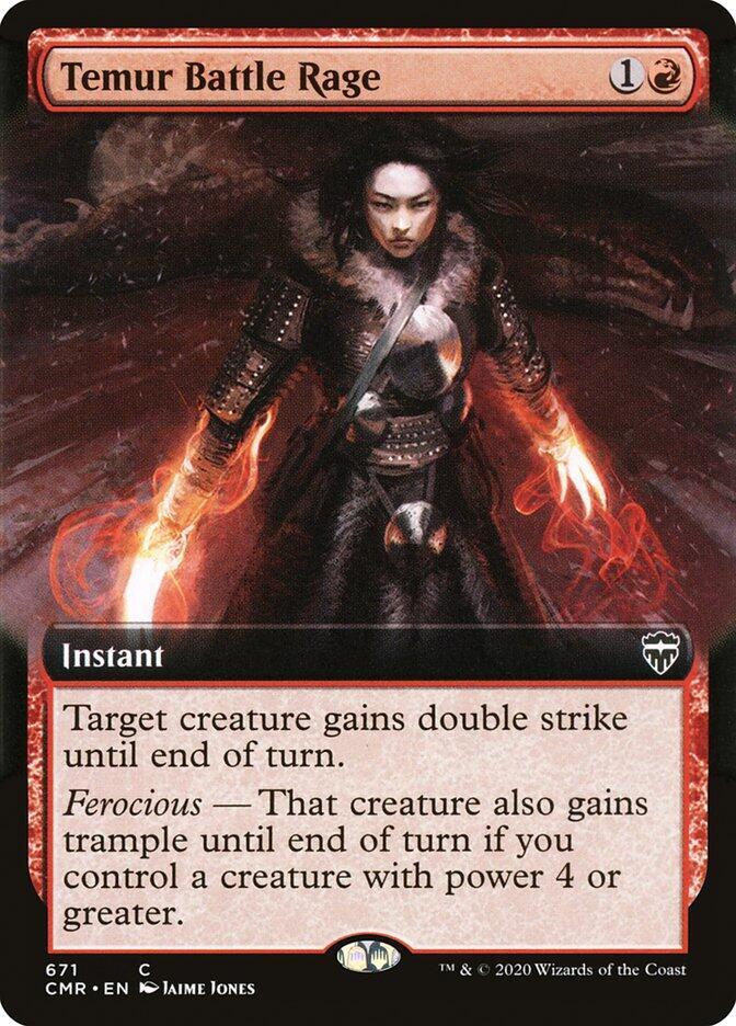 Temur Battle Rage (Extended Art) 671 card from Commander Legends