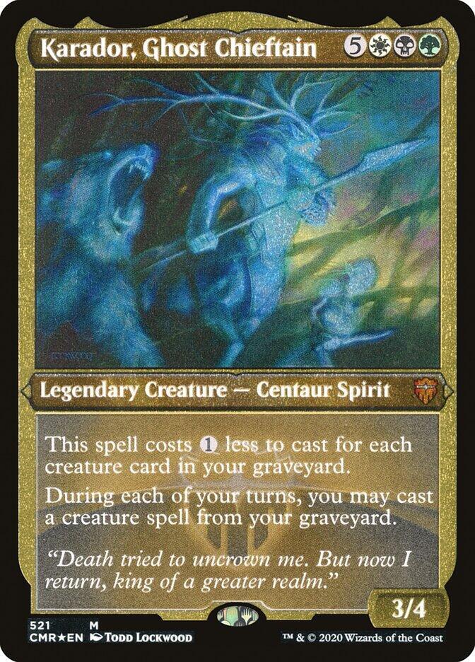 Karador, Ghost Chieftain (Foil Etched) 521 card from Commander Legends