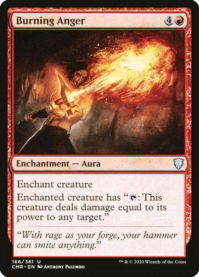 Burning Anger 166 card from Commander Legends