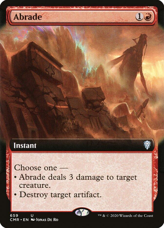 Abrade (Extended Art) 659 card from Commander Legends