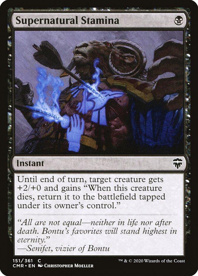 Supernatural Stamina 151 card from Commander Legends