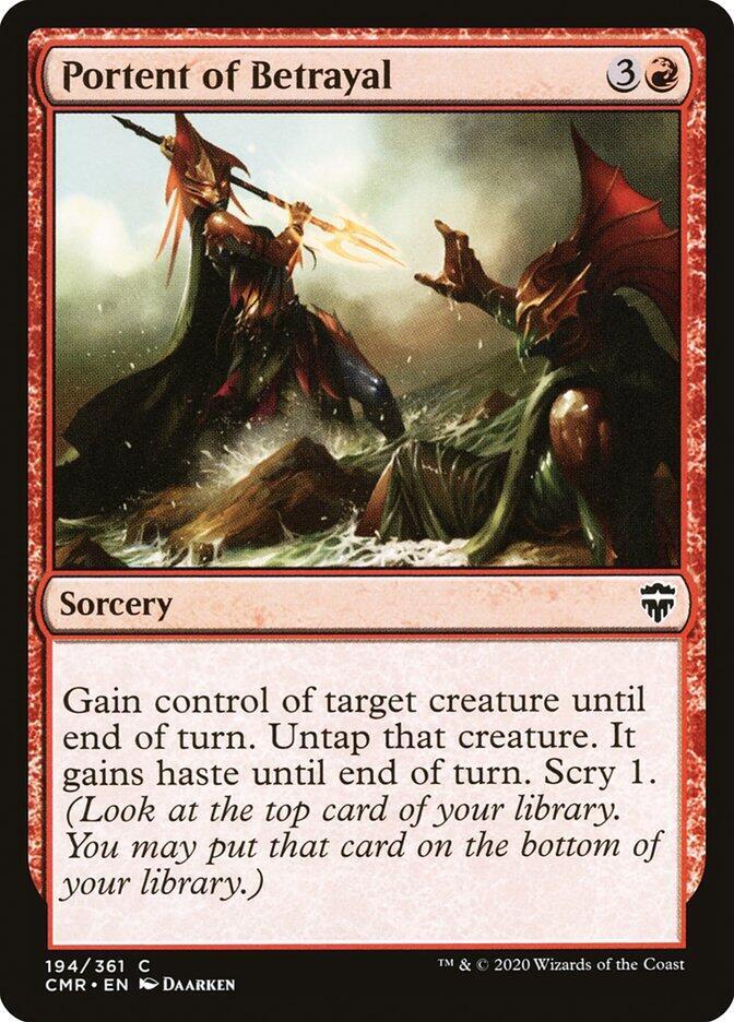 Portent of Betrayal 194 card from Commander Legends