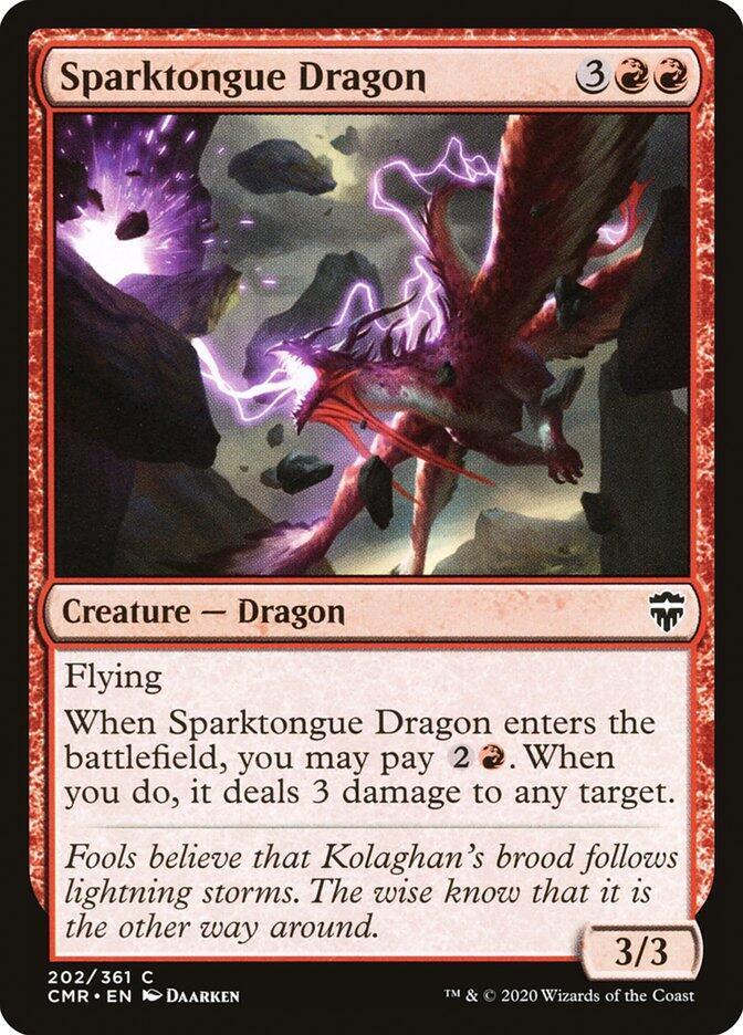 Sparktongue Dragon 202 card from Commander Legends