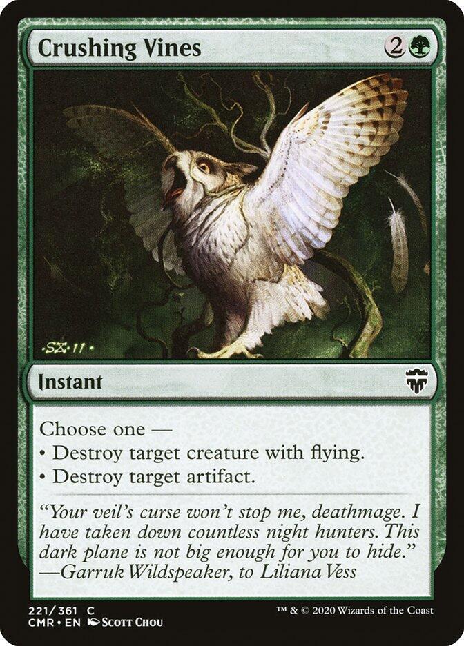 Crushing Vines 221 card from Commander Legends