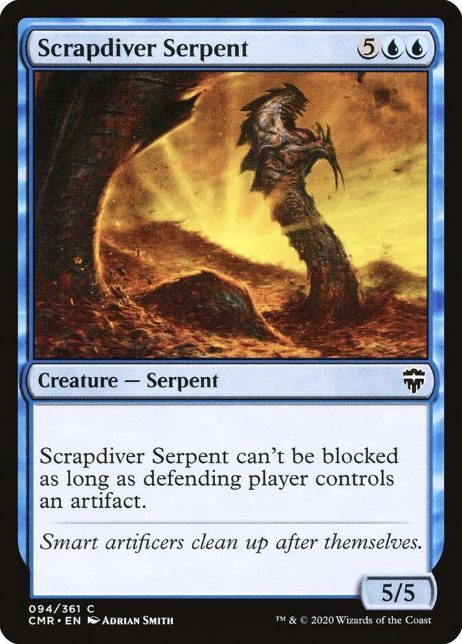 Scrapdiver Serpent 94 card from Commander Legends