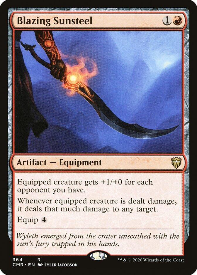 Blazing Sunsteel 364 card from Commander Legends
