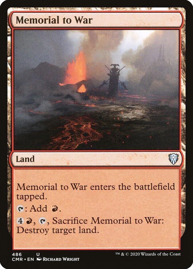 Memorial to War 486 card from Commander Legends
