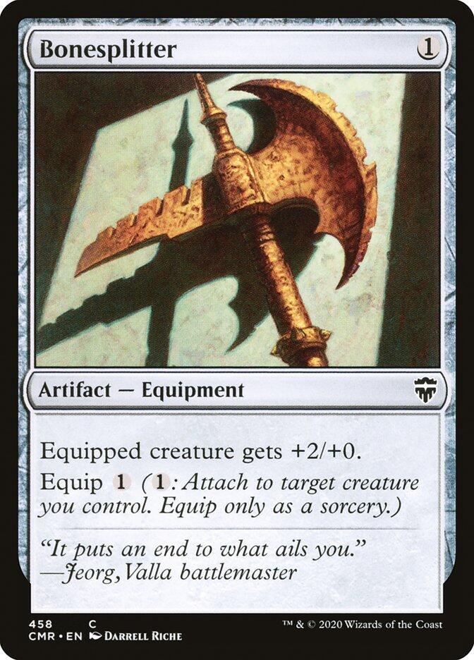 Bonesplitter 458 card from Commander Legends