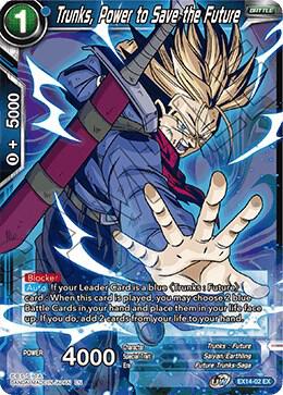 Trunks, Power to Save the Future EX14-02 card from Expansion Deck Box Set 14: Battle Advanced