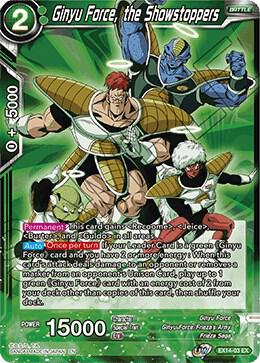 Ginyu Force, the Showstoppers EX14-03 card from Expansion Deck Box Set 14: Battle Advanced