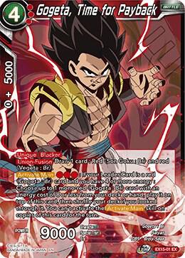 Gogeta, Time for Payback EX15-01 card from Expansion Deck Box Set 15: Battle Enhanced