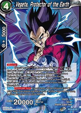 Vegeta, Protector of the Earth EX15-02 card from Expansion Deck Box Set 15: Battle Enhanced
