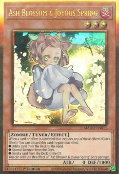 Ash Blossom & Joyous Spring (Alternate Art) MAGO-EN011 card from Maximum Gold