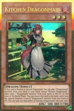 Kitchen Dragonmaid MAGO-EN022 card from Maximum Gold