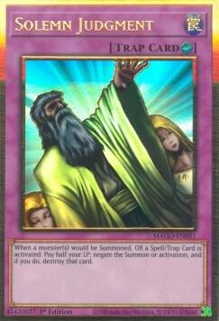 Solemn Judgment MAGO-EN051 card from Maximum Gold