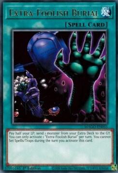 Extra-Foolish Burial MAGO-EN055 card from Maximum Gold
