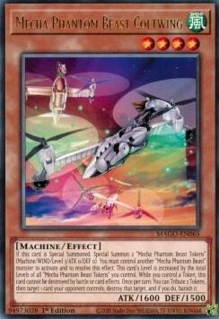 Mecha Phantom Beast Coltwing MAGO-EN065 card from Maximum Gold