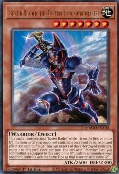 Buster Blader, the Destruction Swordmaster MAGO-EN100 card from Maximum Gold