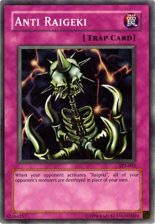Anti Raigeki TP3-002 card from Tournament Pack 3