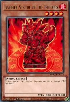 Barrier Statue of the Inferno MAGO-EN113 card from Maximum Gold