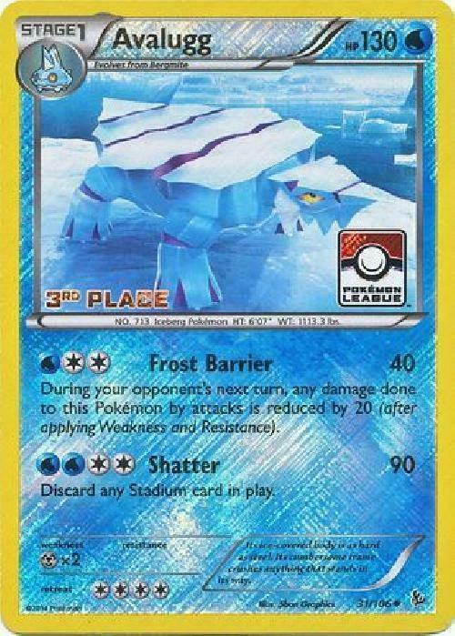 Avalugg - 31/106 (Pokemon League) [3rd Place] 031/106 card from League & Championship Cards