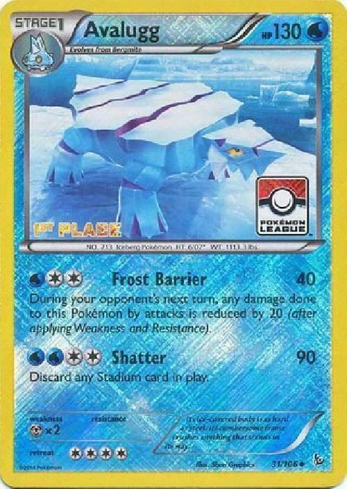 Avalugg - 31/106 (Pokemon League) [1st Place] 031/106 card from League & Championship Cards